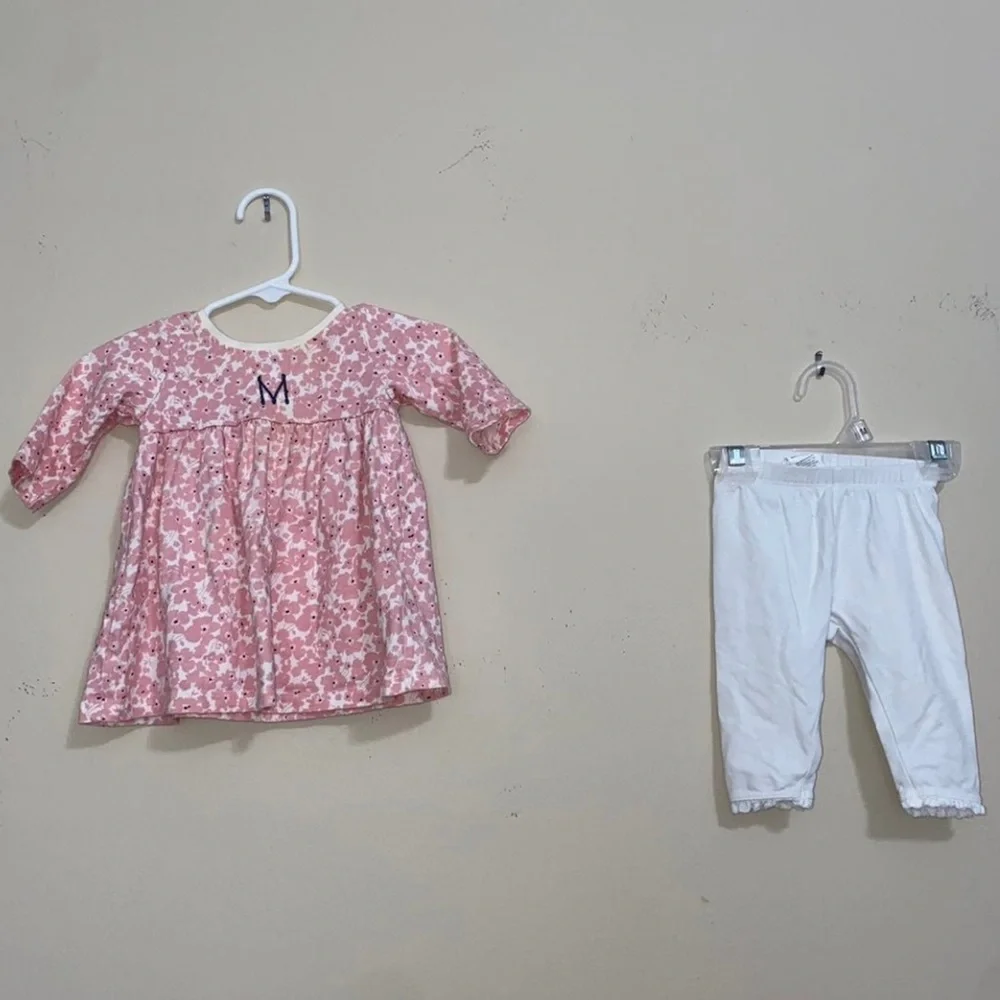 M Monogram Floral Dress & Leggings